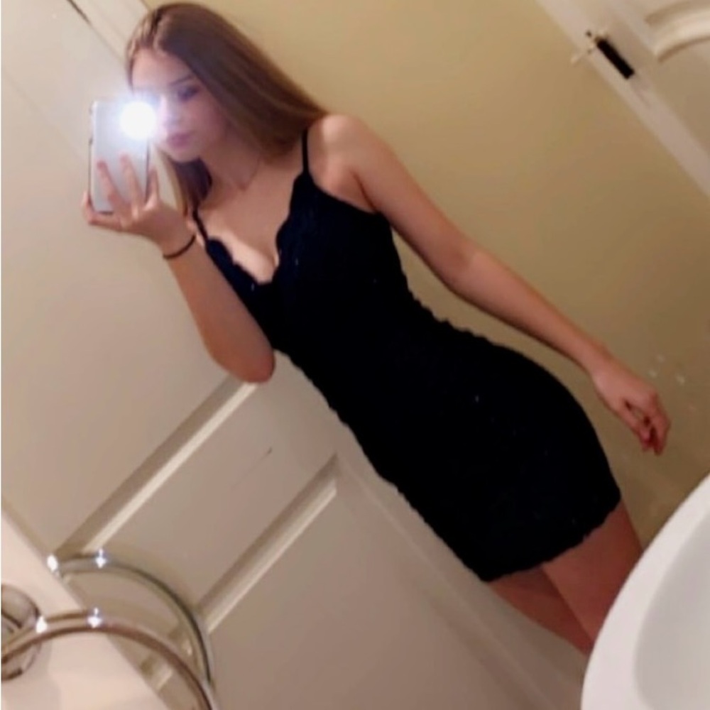 Speechless Midnight Blue Lace Dress